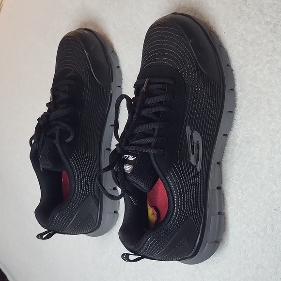 Skechers slip resistant alloy toe memory foam air cooled Synergy Wingo Work Shoe - Picture 7 of 16